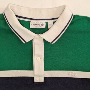 Lacoste Colorblock Polo Mens XXL Regular Fit Green Black White